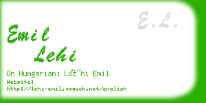 emil lehi business card